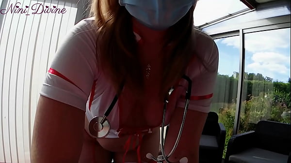 Nini The Nurse Gets A Hot Load All Over Her Natural Tits And That Fat Ass!
