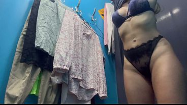 Watch A Busty Russian Chick Strip In The Changing Room, Totally Unaware Of The Secret Camera Catching Every Inch Of Her Tits And Hard Nipples