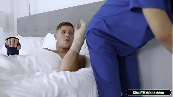 19yo Nurse Stepsis Can’t Resist Giving Her Stepbro A Hand Relief Session