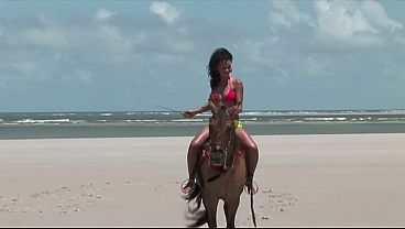 Outdoor Threesome With Two Guys And A Hairy Latina Pussy