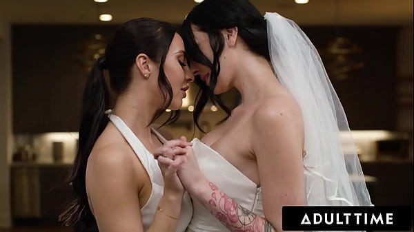 Adult Time – Hot First Fuck For Lesbian Newlyweds Charlotte Sins And Melissa Stratton, Pure Sexy Romance!
