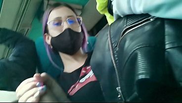 Public Bus Blowjob And Creamy Fuck From Blakeproductions