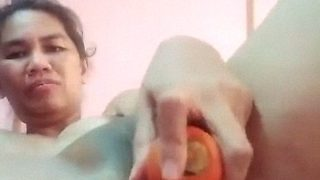 Indian Carrot Dildo Self-pleasure Session