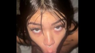 Top Model Teen Gives A Sloppy, Wet Blowjob