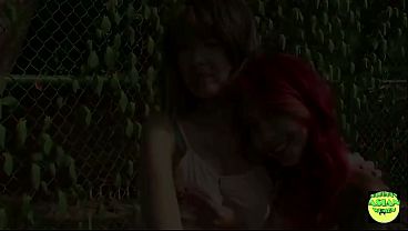 Fucking These Two Smoking Hot Asian And Brunette Lesbians Raw Outside In The Blazing Sun