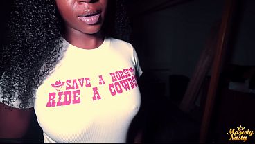 Riding That Thick Black Cowgirl Raw And Deep