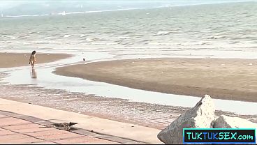 Thai Teen Gets Picked Up On The Beach For A Rough Fuck By A Hung Foreigner