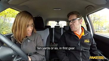 Kiki Minaj: That Thick British Ebony Slut Learns How To Drive While Getting Fucked In The Fake Driving School