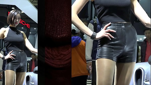 Dancing Chinese Girl In Tight Leather Hotpants, Ass Bouncing Hard.