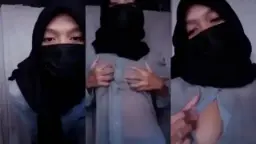 Nina’s Hijab Drops As She Fingers Herself Hard In Public