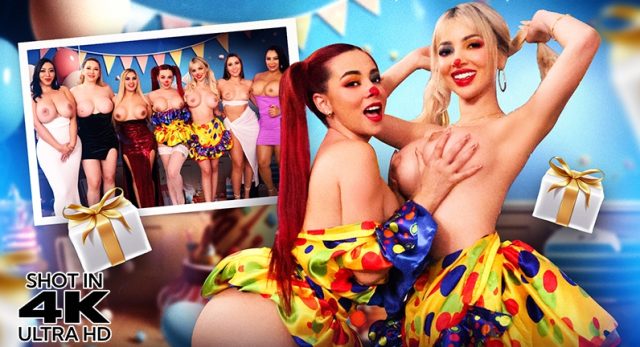 Watch This Horny Clown Get Her Tight Holes Stretched Deep