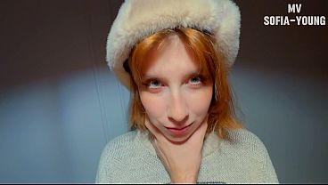 This Russian Redhead In A Fur Hat Couldn’t Stop Moaning While I Throat-fucked Her And Pounded Her Ass—then I Dumped A Huge Anal Creampie Inside Her.
