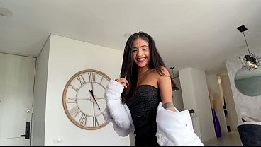 Watch My Tight Skinny Latina Teen Take It From Behind While I Eat Her Ass And Fuck Her Deep.