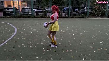 A Female Soccer Player Gave Me A Blowjob In Public And I Shot My Load Deep Inside Her Cunt.