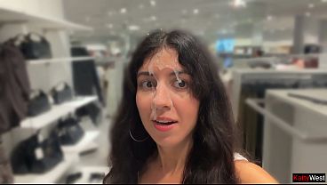 Fitting Room Fucking And A Messy Cumwalk Through A Packed Clothing Store Full Of Horny Strangers.