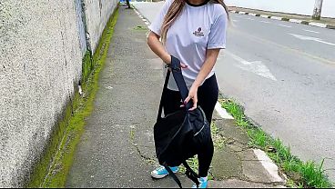 Teacher Hooked Up With A Student In The Car Right Outside School, Gave Her A Ride And Pounded Her Hard.