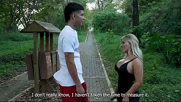 Blonde Takes A Stranger’s Cock Deep In Her Throat Right In The Middle Of A Public Park
